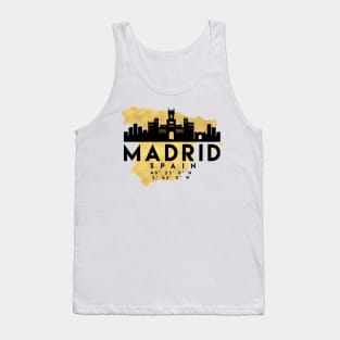 Madrid Spain Skyline Map Art Tank Top